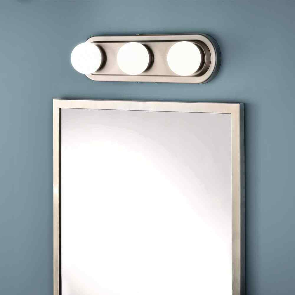 Hampton Bay Midford 3-Light Brush Nickel LED Bathroom Vanity Light Bar 59003-SN