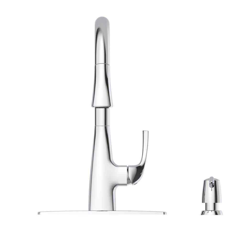 Glacier Bay Calandine Single-Handle Pull-Down Sprayer Kitchen Faucet Chrome