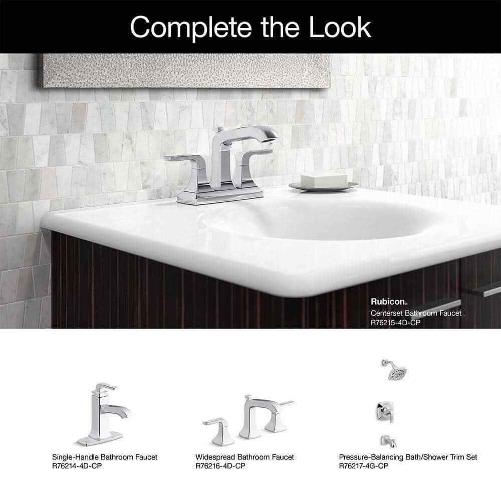 KOHLER Rubicon 4 in. Centerset 2-Handle Bathroom Faucet in Polished Chrome