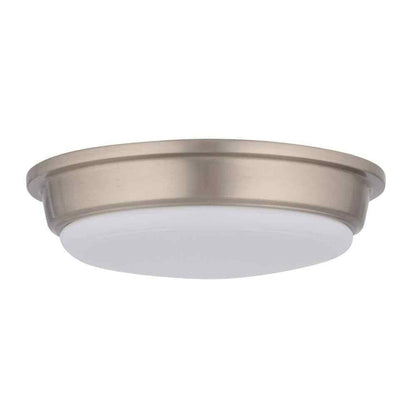 Hampton Bay Savannah 13 in. Brushed Nickel Selectable LED Flush Mount IKE8091L-5