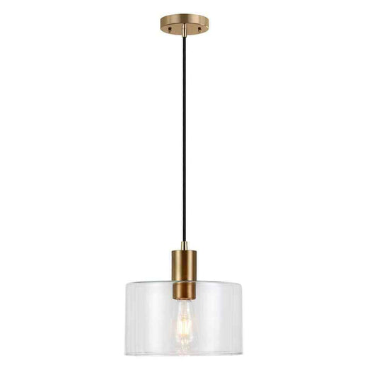 Meyer&Cross Henri 1-Light Hand-Blown Glass Pendant with Brass Accents PD0096