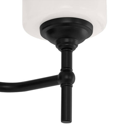 Home Decorators Collection Ayelen 13.5 in. 2-Light Matte Black Vanity Light