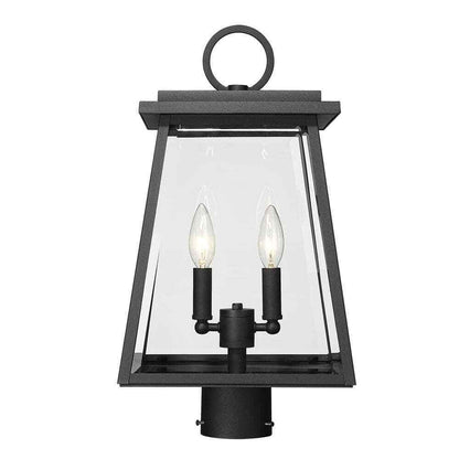 Broughton 2-Light Black Aluminum Outdoor Weather Resistant Post Light