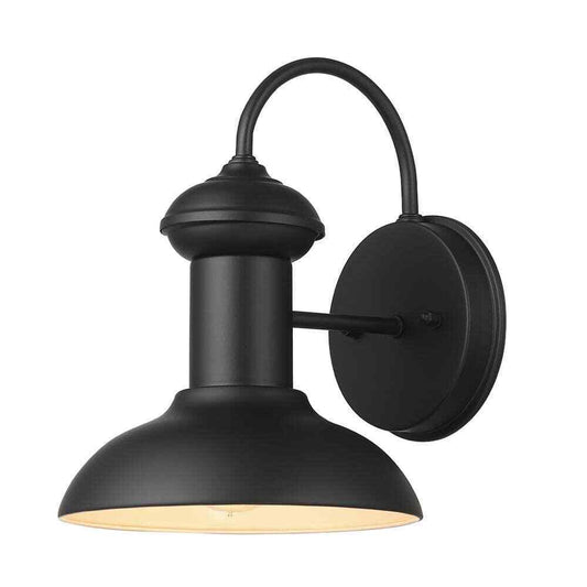 Globe Electric Martes Matte Black Industrial Indoor/Outdoor 1-Light Wall Sconce
