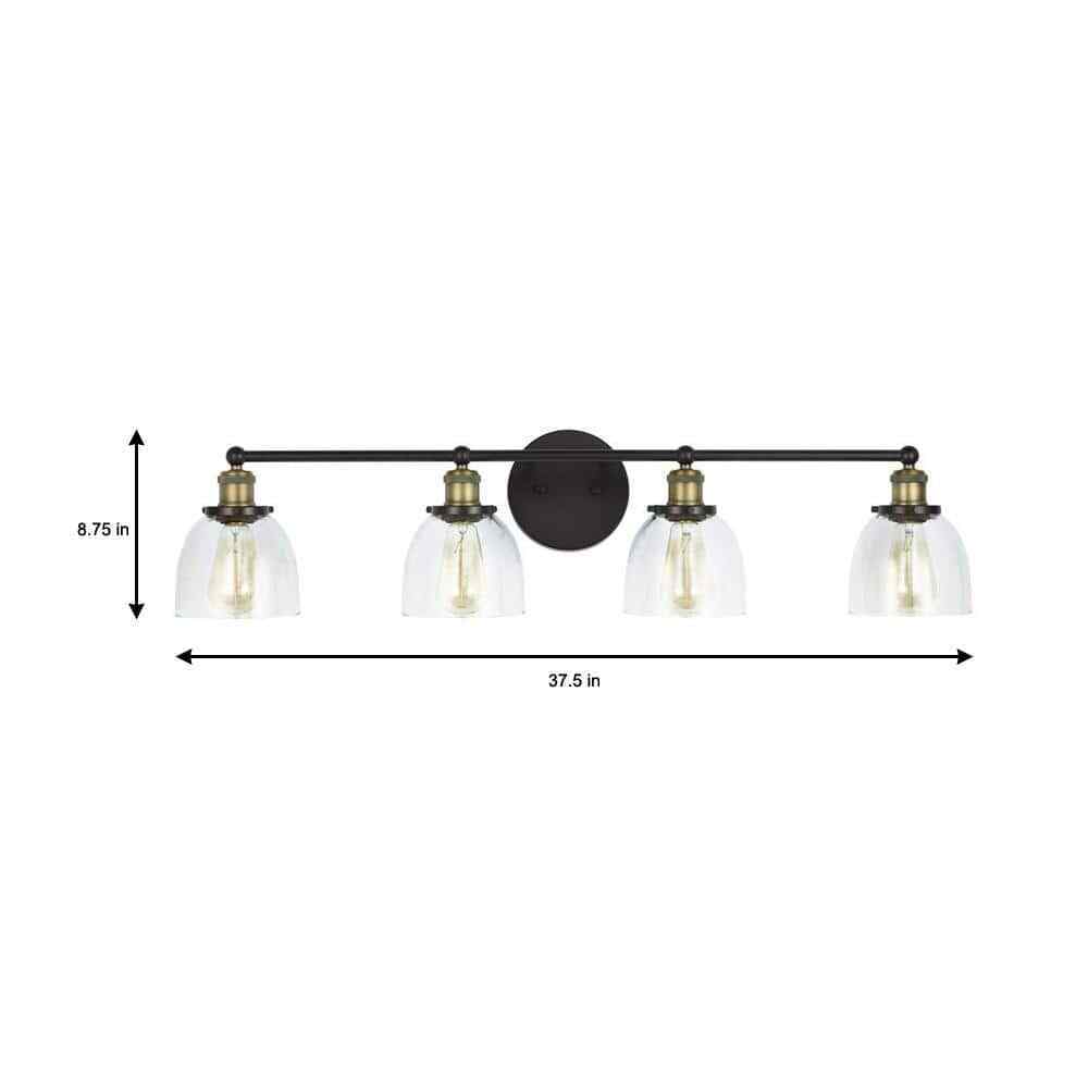 Home Decorators Collection Evelyn 4-Light Artisan Bronze Vanity Light HB2628-313