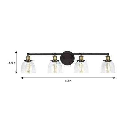 Home Decorators Collection Evelyn 4-Light Artisan Bronze Vanity Light HB2628-313