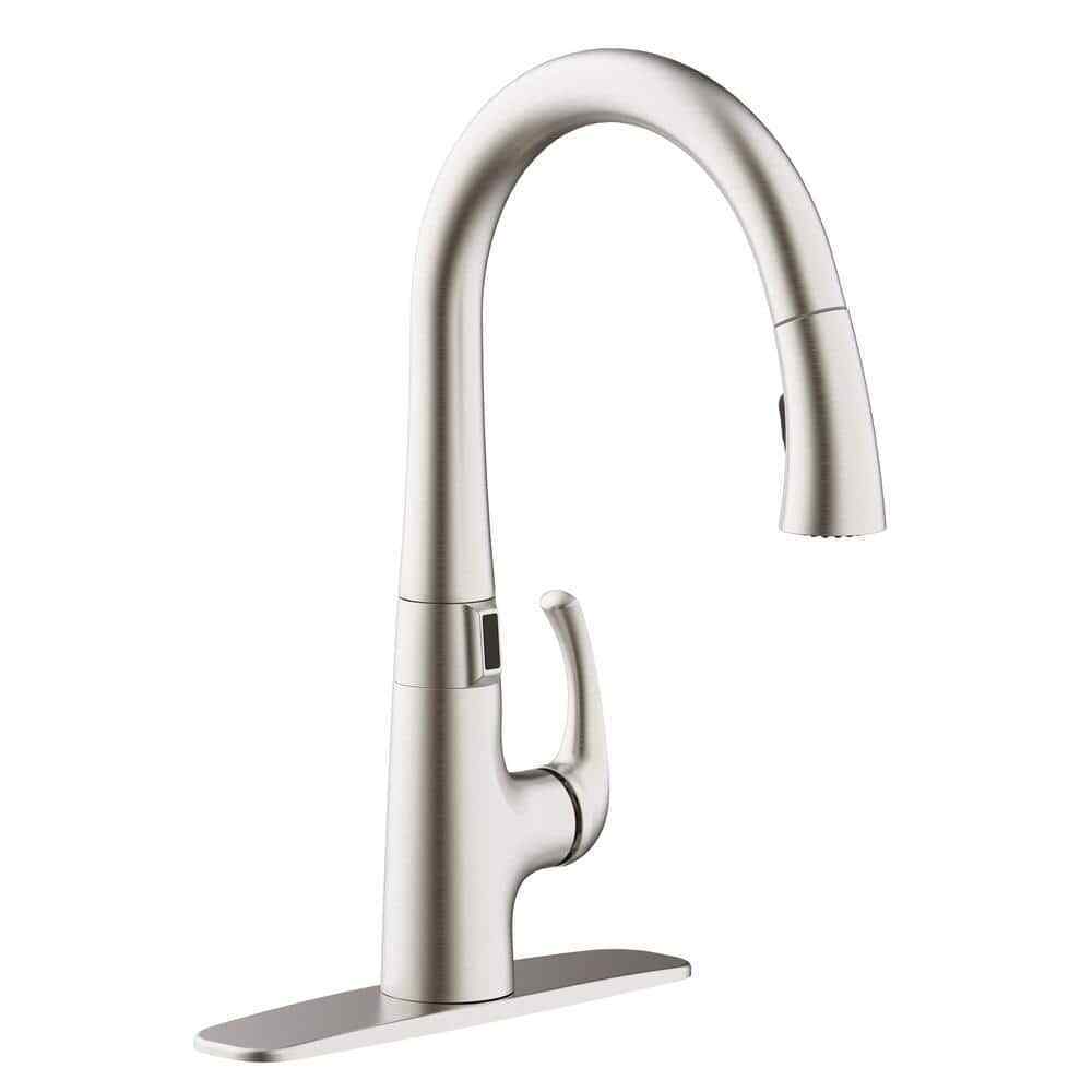 Glacier Bay Breese 1-Handle Touchless Pull Down Sprayer Kitchen Faucet Stainless