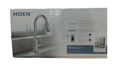 MOEN Meena Pull-Down Sprayer Kitchen Faucet w/ Power Clean and Reflex in Chrome