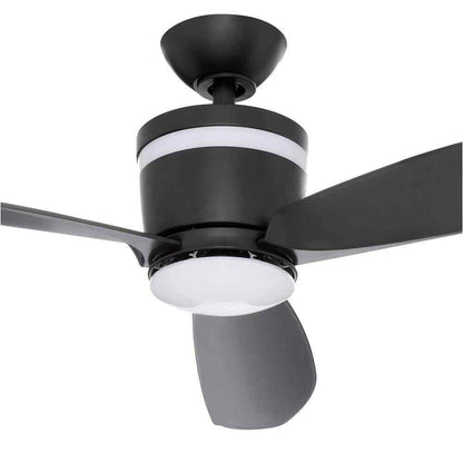 Home Decorators Collection Federigo 48 in. LED Matte Black Ceiling Fan SW1618MBK