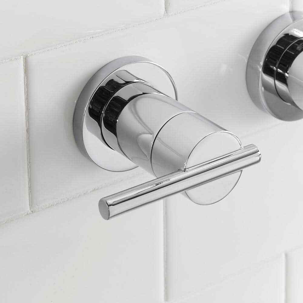 Glacier Bay Modern 2-Handle Wall Mount Bathroom Faucet in Chrome