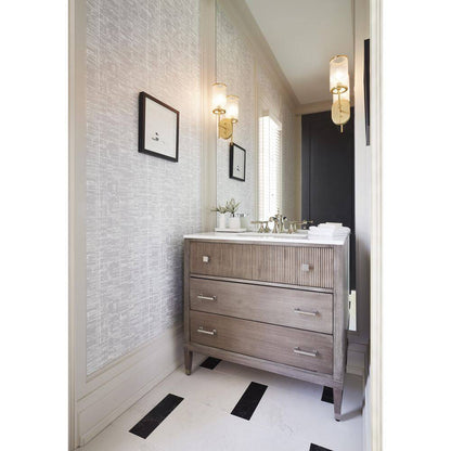 GLUCKSTEINELEMENTS Ashbury 1-Light Brush Brass Wall Sconce 38679-HBC