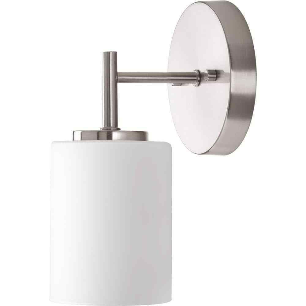 Progress Lighting Replay 5 in. 1-Light Brushed Nickel Bathroom Vanity Wall Light