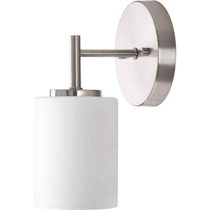 Progress Lighting Replay 5 in. 1-Light Brushed Nickel Bathroom Vanity Wall Light