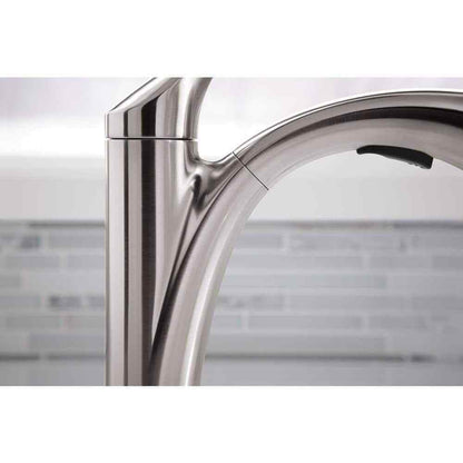 KOHLER Mistos Single-Handle Pull-Out Sprayer Kitchen Faucet In Stainless Steel