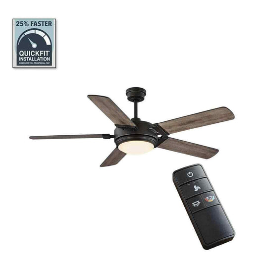 Home Decorators Blakeridge 60" Color Changing Integrated LED Bronze Ceiling Fan