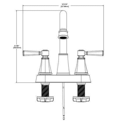 Glacier Bay Melina 4 in. Centerset Double Handle High-Arc Bathroom Faucet Chrome