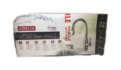 Delta Marca Pull-Down Sprayer Kitchen Faucet w/ Soap in SpotShield Stainless