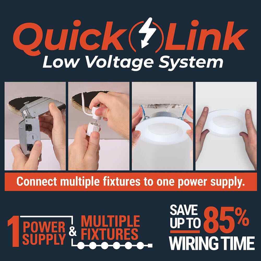 HALO QuickLink 6 in. Selectable CCT 600 Lumens Direct Mount Canless LED Kit