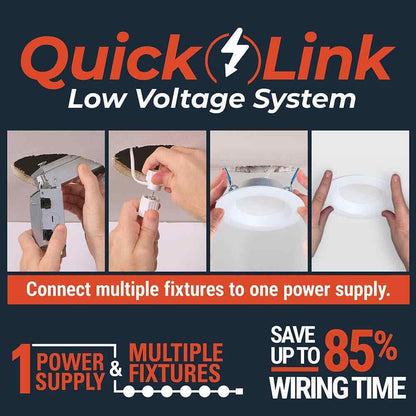 HALO QuickLink 6 in. Selectable CCT 600 Lumens Direct Mount Canless LED Kit