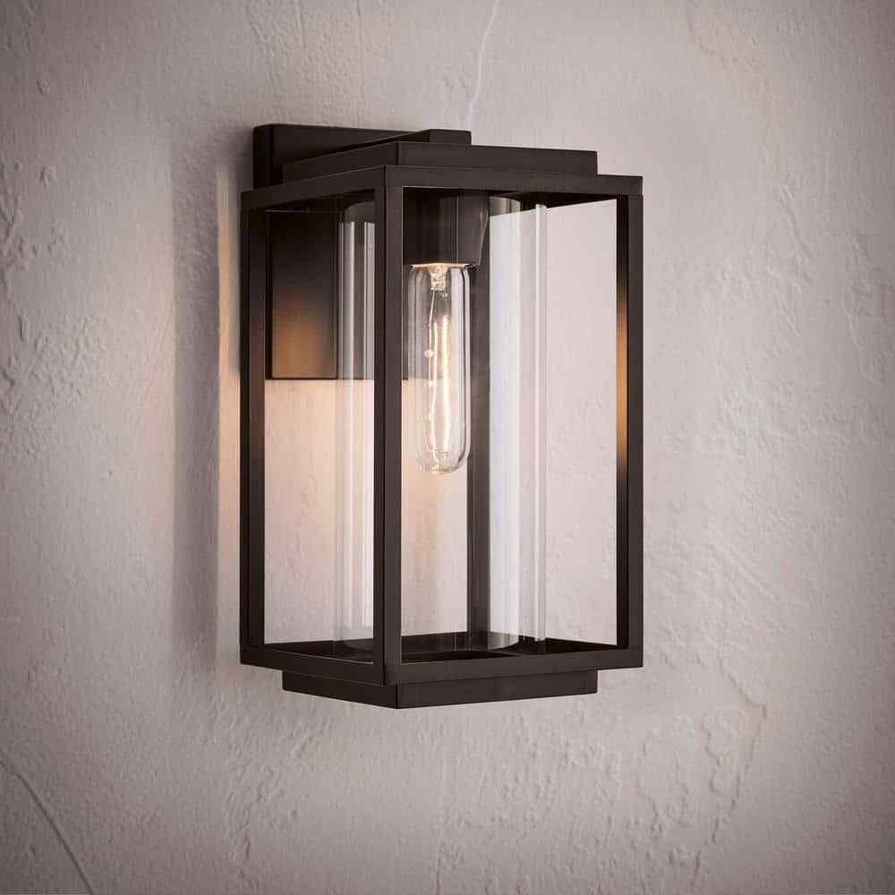 Progress Lighting Macstreet 1-Light Matte Black Modern Outdoor Wall Lantern