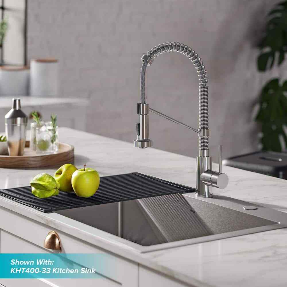 KRAUS Bolden Single-Handle Pull-Down Kitchen Faucet w/ Dual Function Spray Head