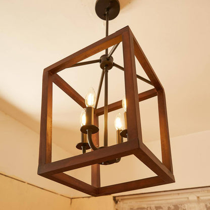 Pia Ricco 4-Light Matte Black Lantern Pendant 1Jay-51214