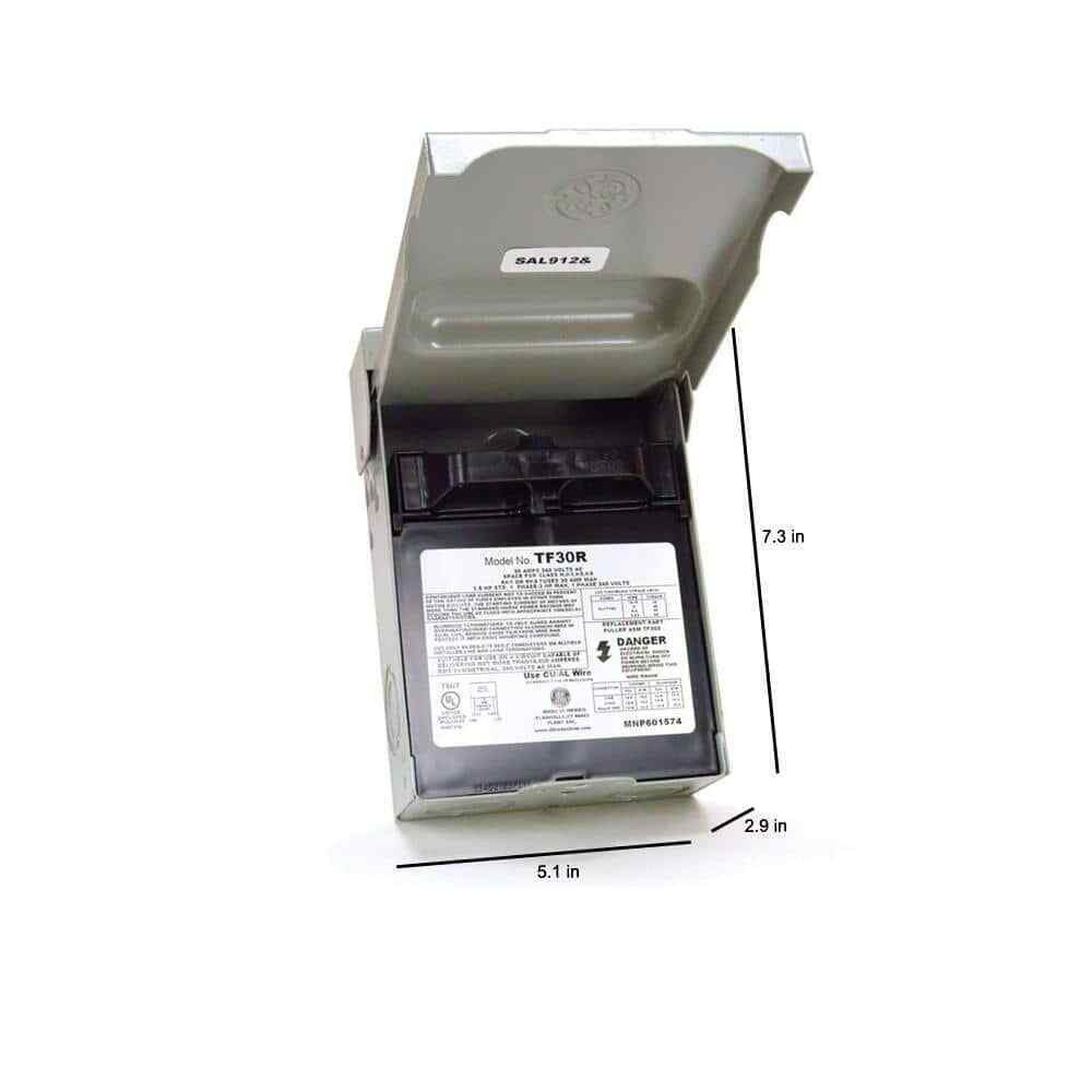 GE 30-Amp 120/240-Volt Fused AC Disconnect TF30RCP