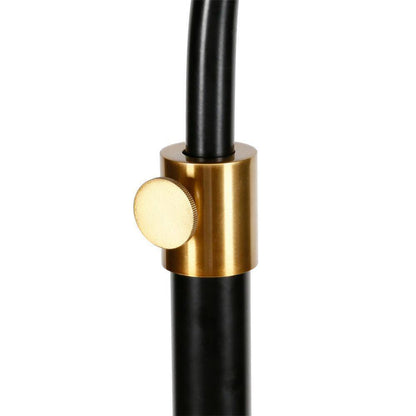 Meyer&Cross Austen 65 in. Matte Black and Brass Floor Lamp