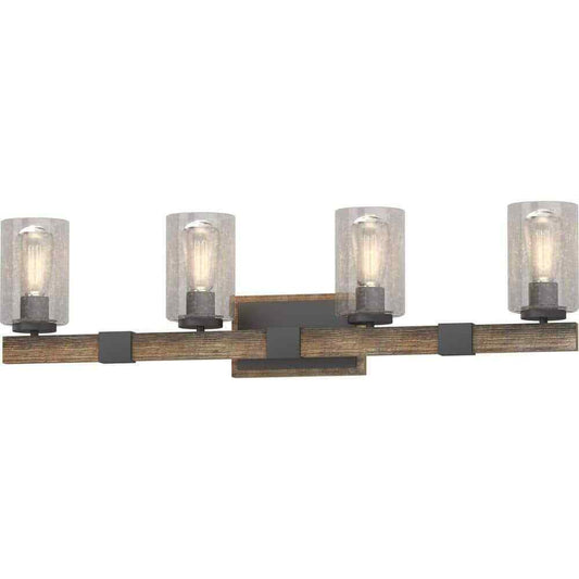 Volume Lighting 4-Light Indoor Black Walnut Bath or Vanity Light
