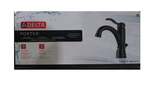 Delta Porter Single Hole Single-Handle Bathroom Faucet in Oil Rubbed Bronze