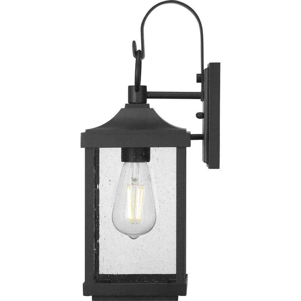 Progress Lighting Park Court 15in 1-Light Black Traditional Outdoor Wall Lantern