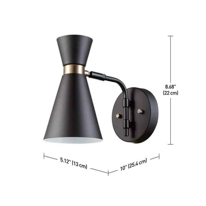 Globe Electric Belmont 1-Light Black Sconce 65855