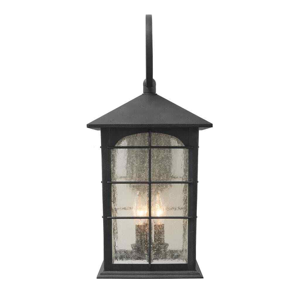 Home Decorators Brimfield Aged Iron 3-Light Outdoor Line Voltage Wall Sconce