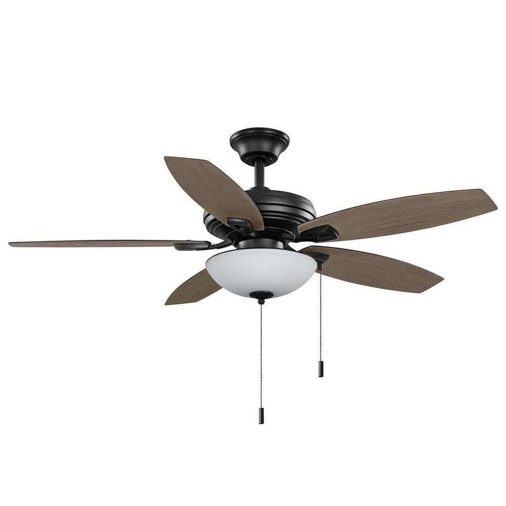 Hampton Bay North Pond 52 in. Indoor/Outdoor LED Matte Black Ceiling Fan