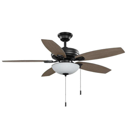 Hampton Bay North Pond 52 in. Indoor/Outdoor LED Matte Black Ceiling Fan