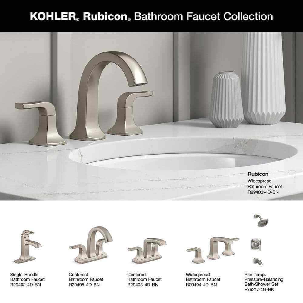 KOHLER Rubicon 8 in. Widespread 2-Handle High Arc Bathroom Faucet Brushed Nickel