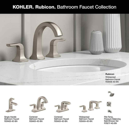KOHLER Rubicon 8 in. Widespread 2-Handle High Arc Bathroom Faucet Brushed Nickel