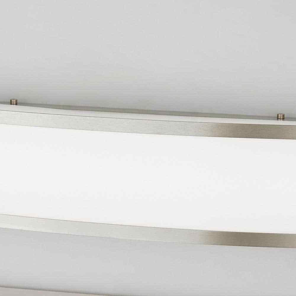 Hampton Bay Woodbury 24.5 in. Brushed Nickel Linear LED Vanity Light Bar