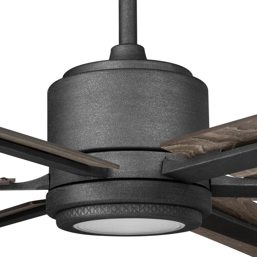 Home Decorators Palermo Grove Black Ceiling Fan w/ LED Light and Remote Control