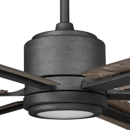 Home Decorators Palermo Grove Black Ceiling Fan w/ LED Light and Remote Control
