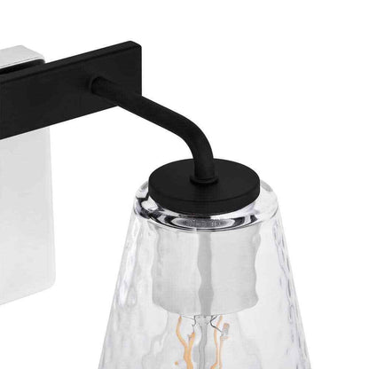 Home Decorators Westbrook 2-Light Matte Black Modern Bathroom Vanity Light