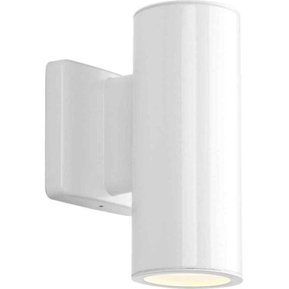 Progress Lighting Cylinders White LED Outdoor Small Up/Down Wall Lantern Light