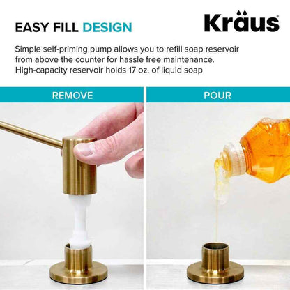 KRAUS Kitchen Soap and Lotion Dispenser in Gold KSD-43BG