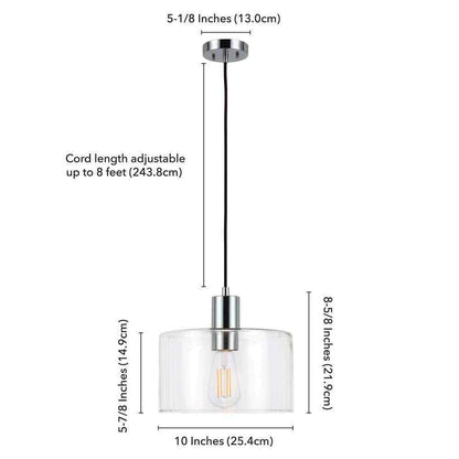 Meyer&Cross Henri 1-Light Polished Nickel Pendant