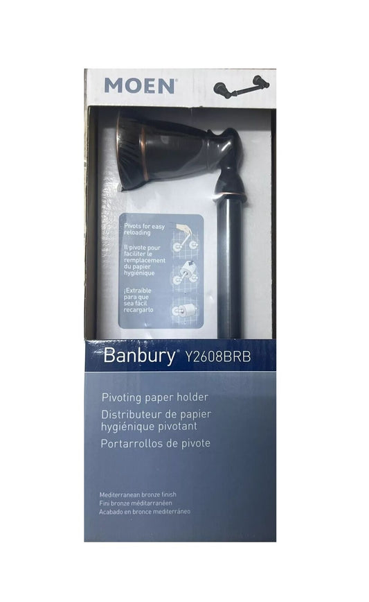 MOEN Banbury Pivoting Double Post Toilet Paper Holder in Mediterranean Bronze