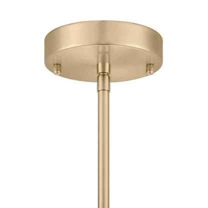 Hampton Bay Timphaven 1-Light Brass Shaded Mini-Pendant Clear Glass