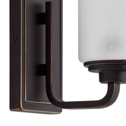 Hampton Bay Hartford Lake 7.28 in. 1-Light Oil Rubbed Bronze Indoor Wall Sconce