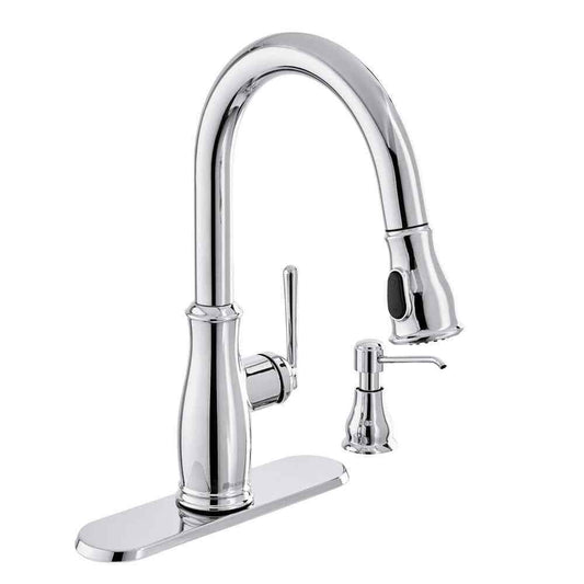 Glacier Bay Kagan Single-Handle Pull-Down Kitchen Faucet w/ Soap Dispenser