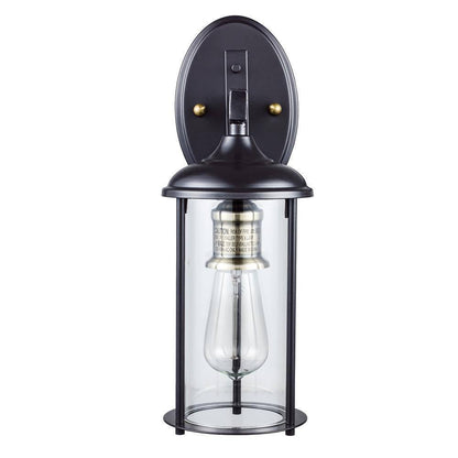 Bel Air Lighting Blues 15.5 in Rubbed Bronze and Antique Gold Outdoor Wall Light