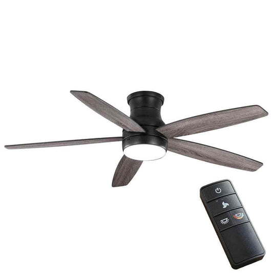 Home Decorators Ashby Park 60 in. Color Changing LED Matte Black Ceiling Fan